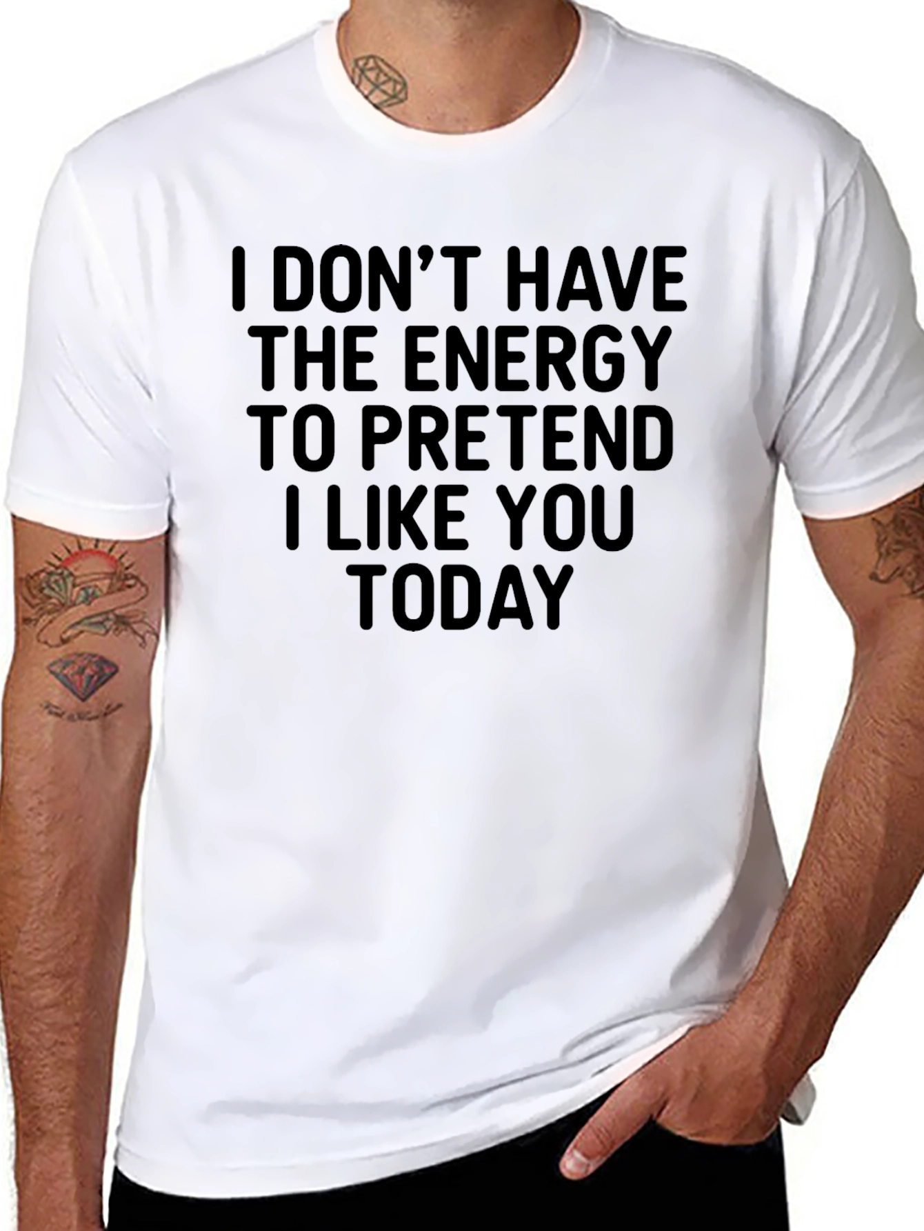 Sarcastic Humor Graphic T-Shirt - I Dont Have the Energy