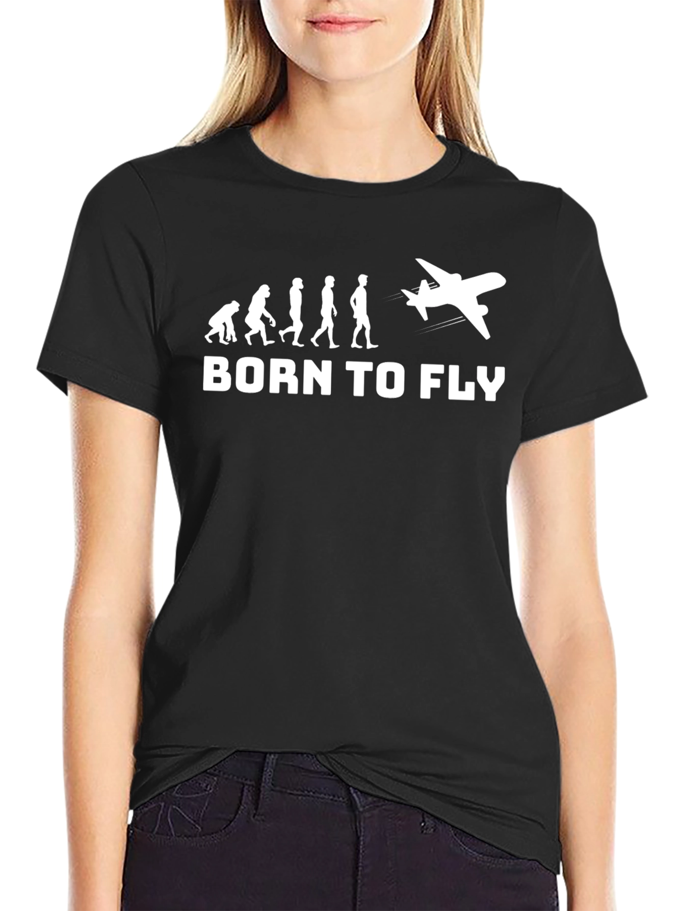 Born to Fly Evolution T-Shirt - Pilot Aviation Tee