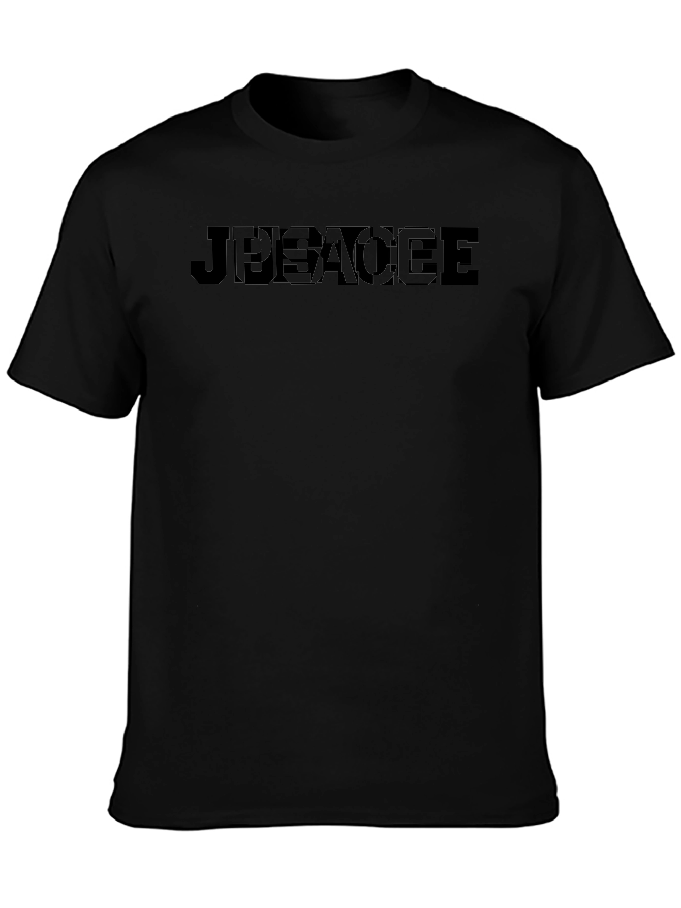 JEEBACEE Black Graphic T-Shirt