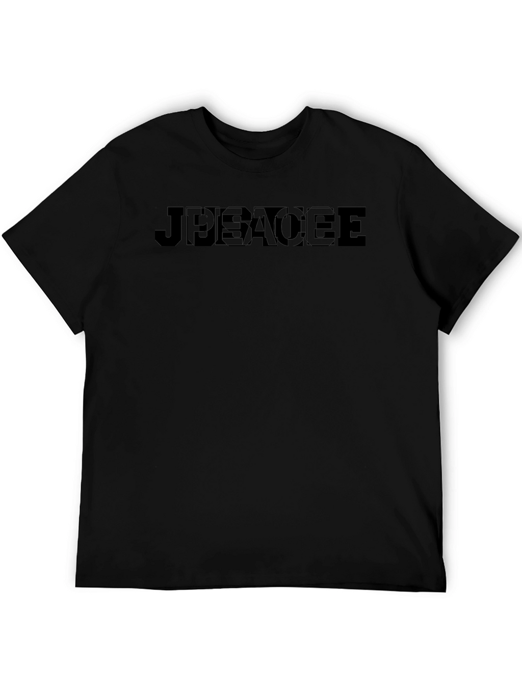 JEEBACEE Black Graphic T-Shirt
