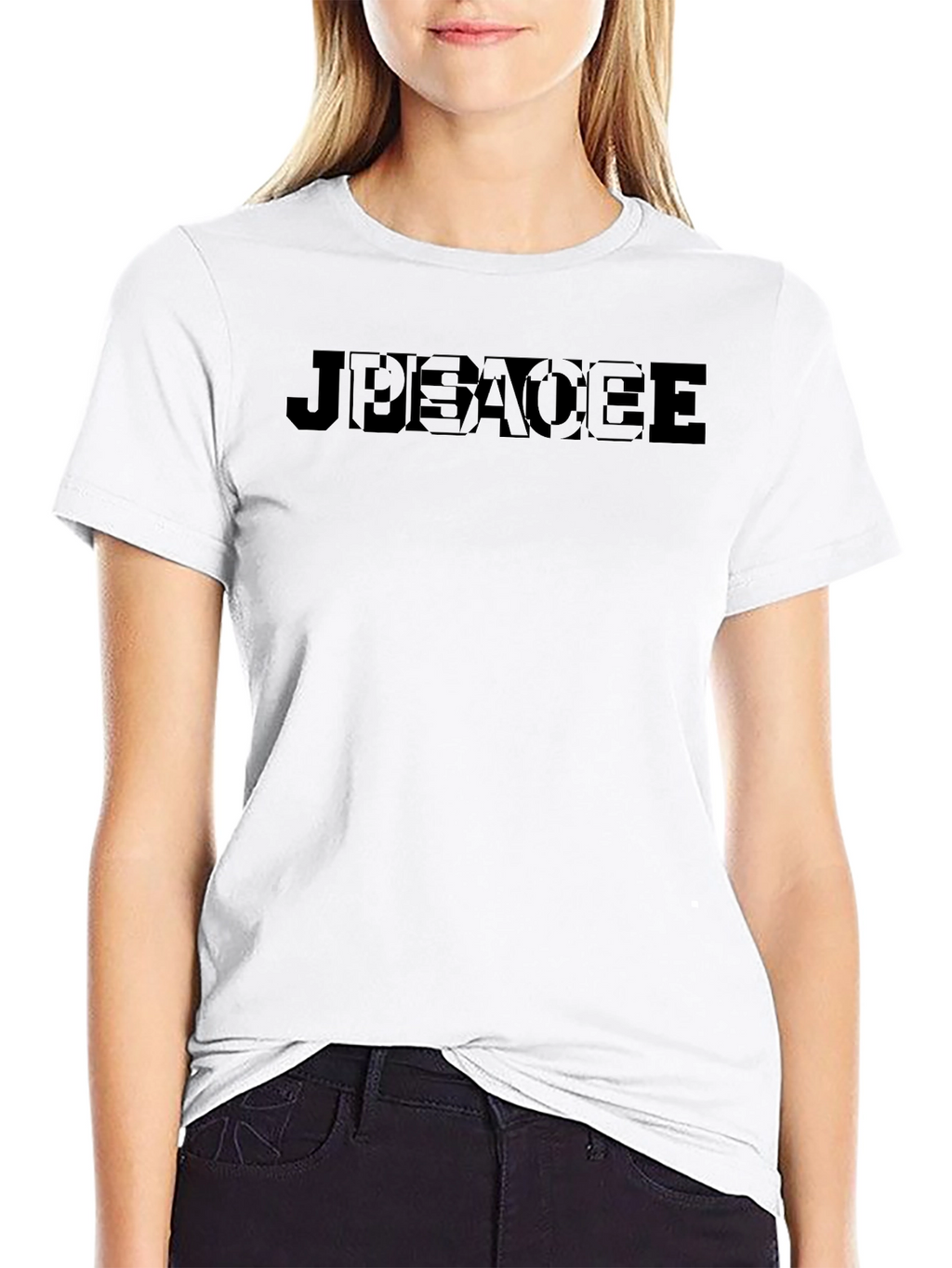 JEEBACEE Black Graphic T-Shirt