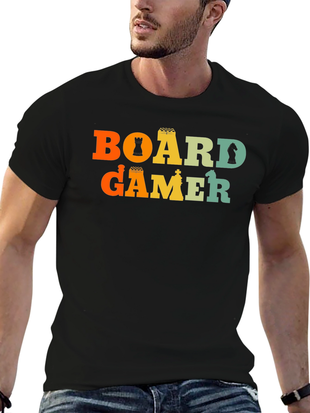 Board Gamer T-Shirt - Chess Piece Design