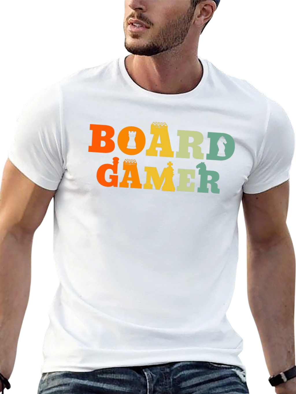 Board Gamer T-Shirt - Chess Piece Design