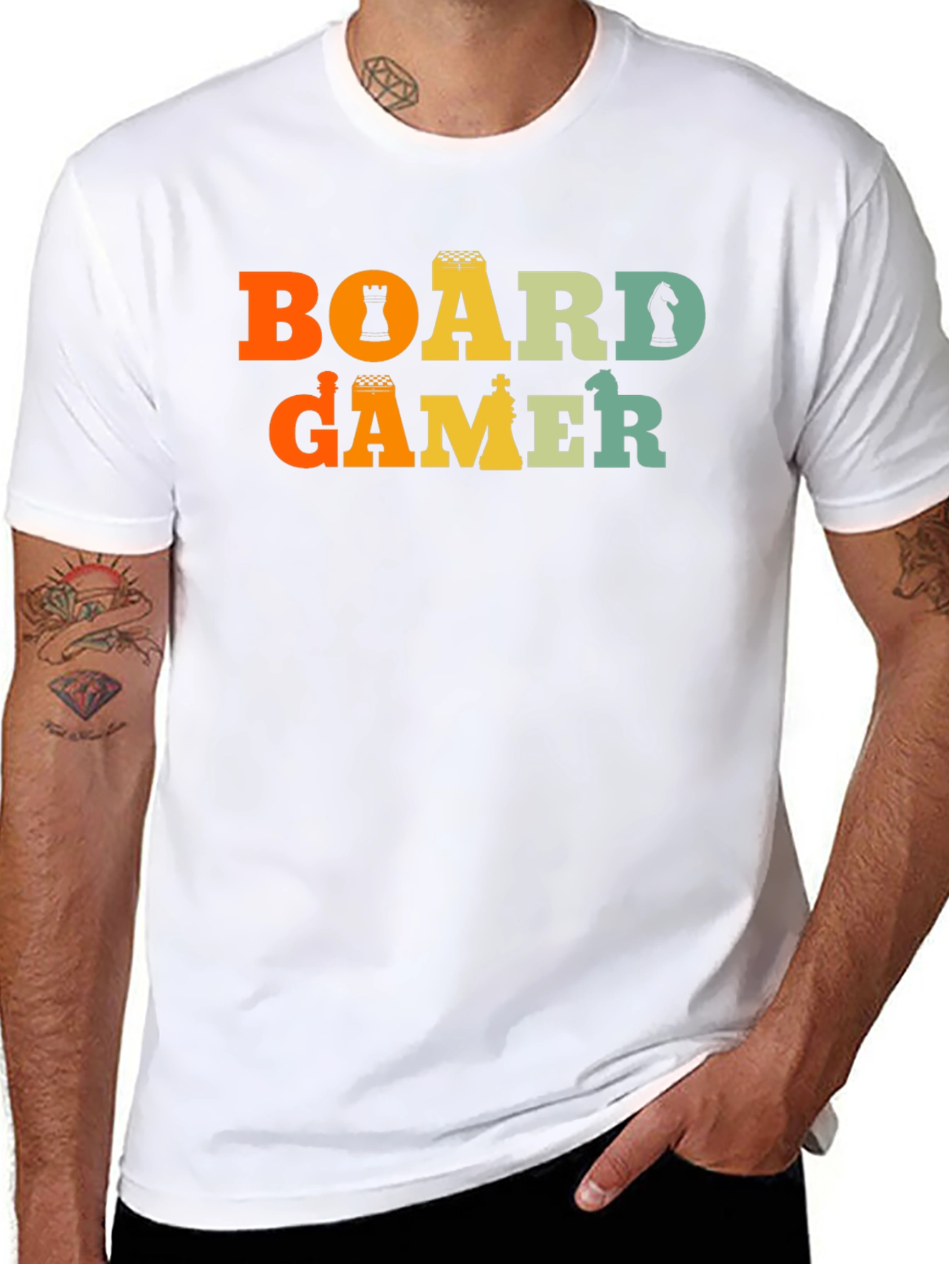 Board Gamer T-Shirt - Chess Piece Design