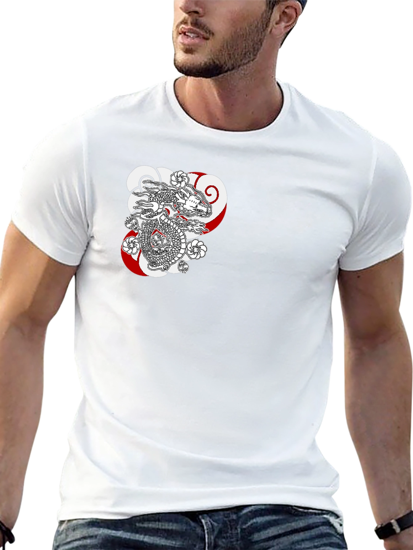Dragon Graphic Black T-Shirt - Stylish Casual Wear