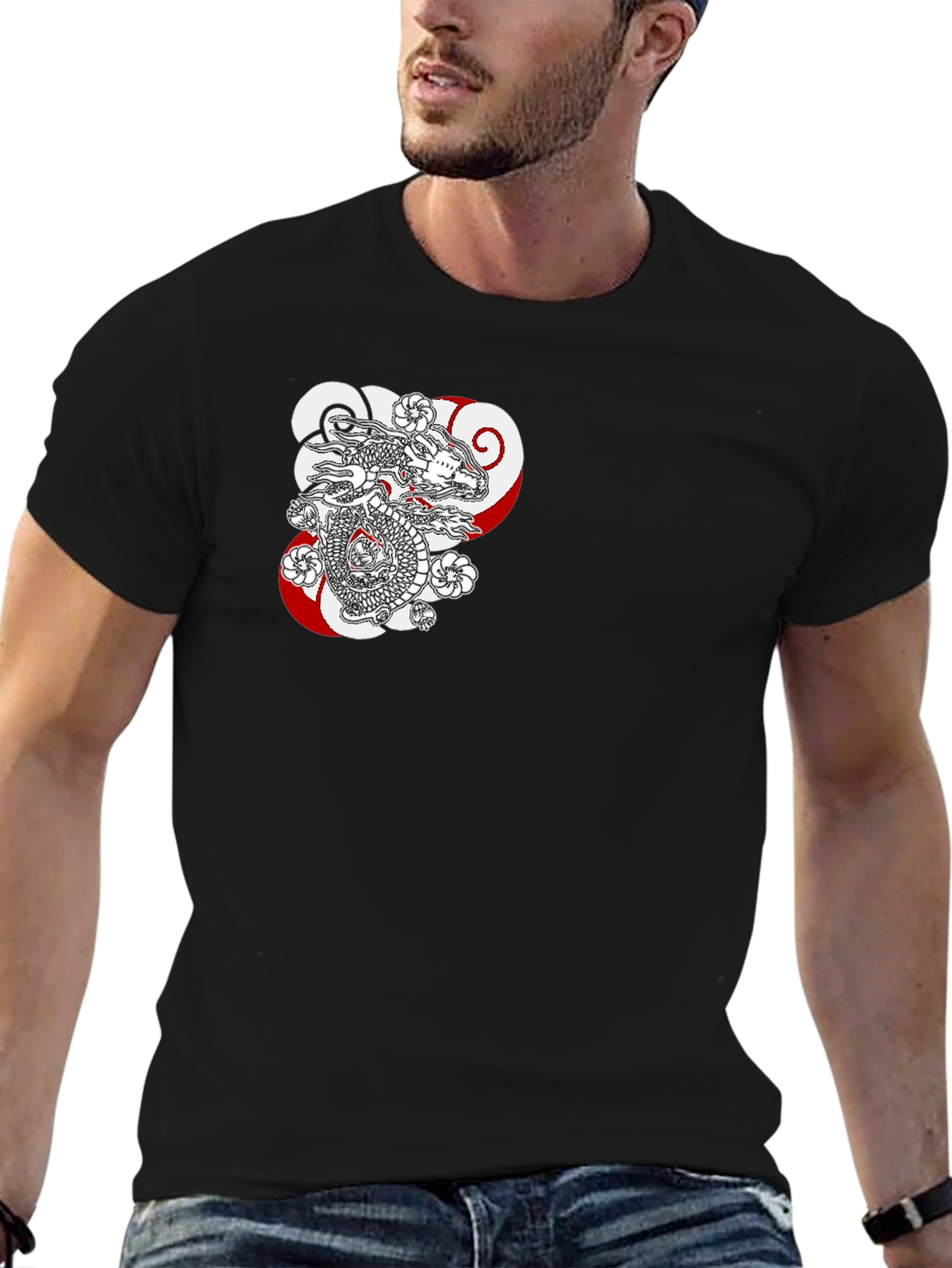 Dragon Graphic Black T-Shirt - Stylish Casual Wear