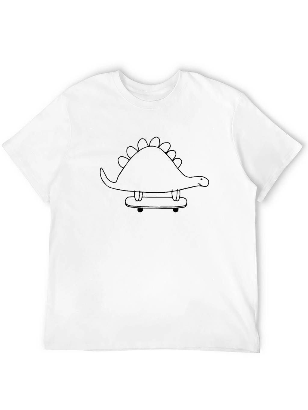 Dino Skateboarder Black T-Shirt