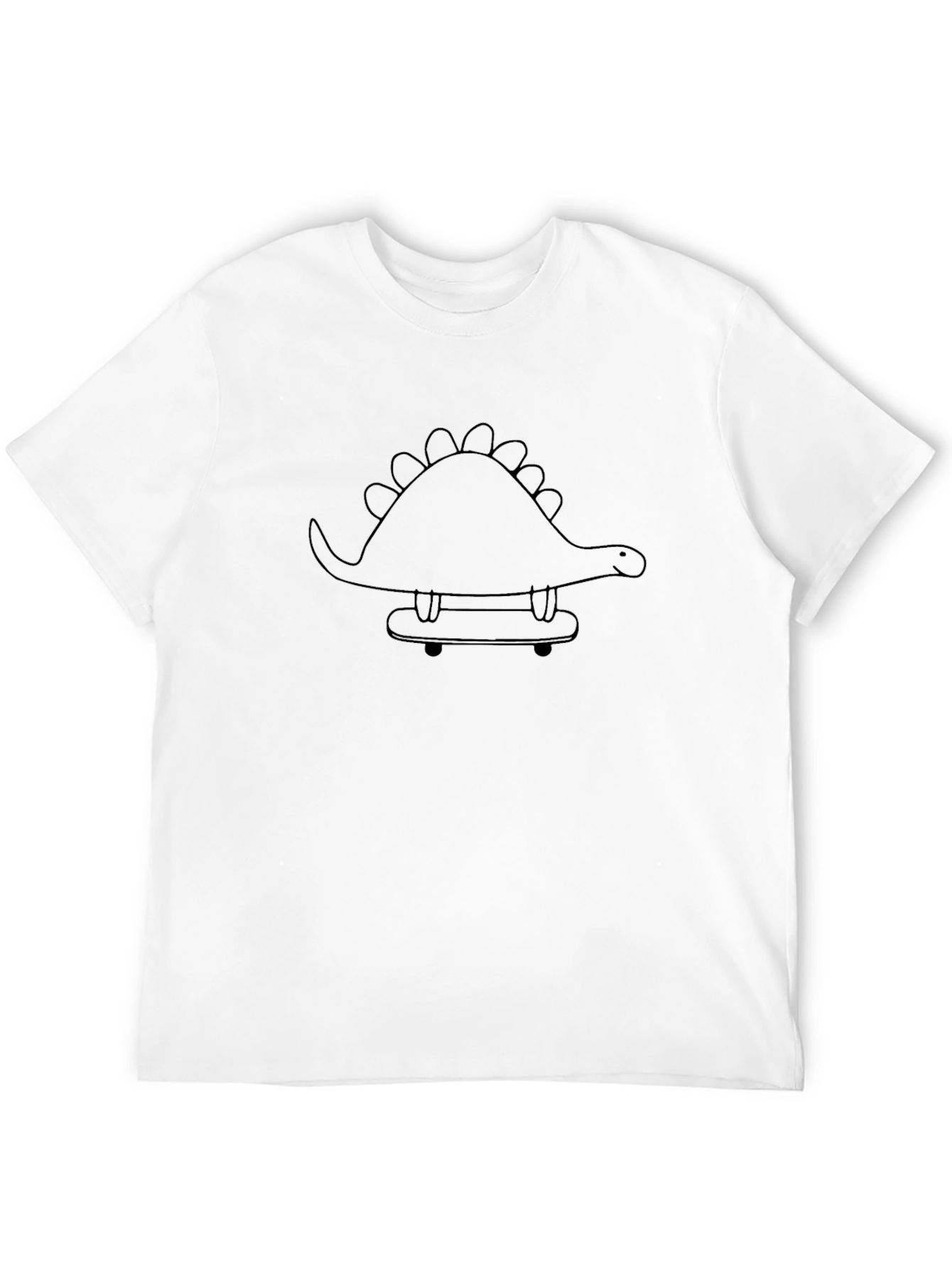 Dino Skateboarder Black T-Shirt
