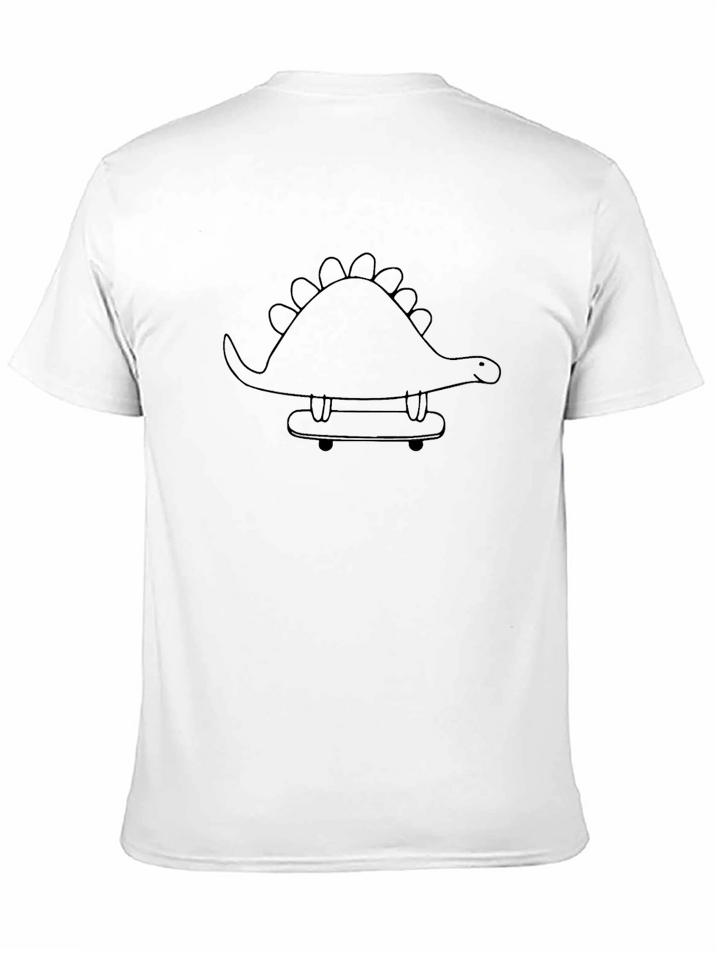 Dino Skateboarder Black T-Shirt