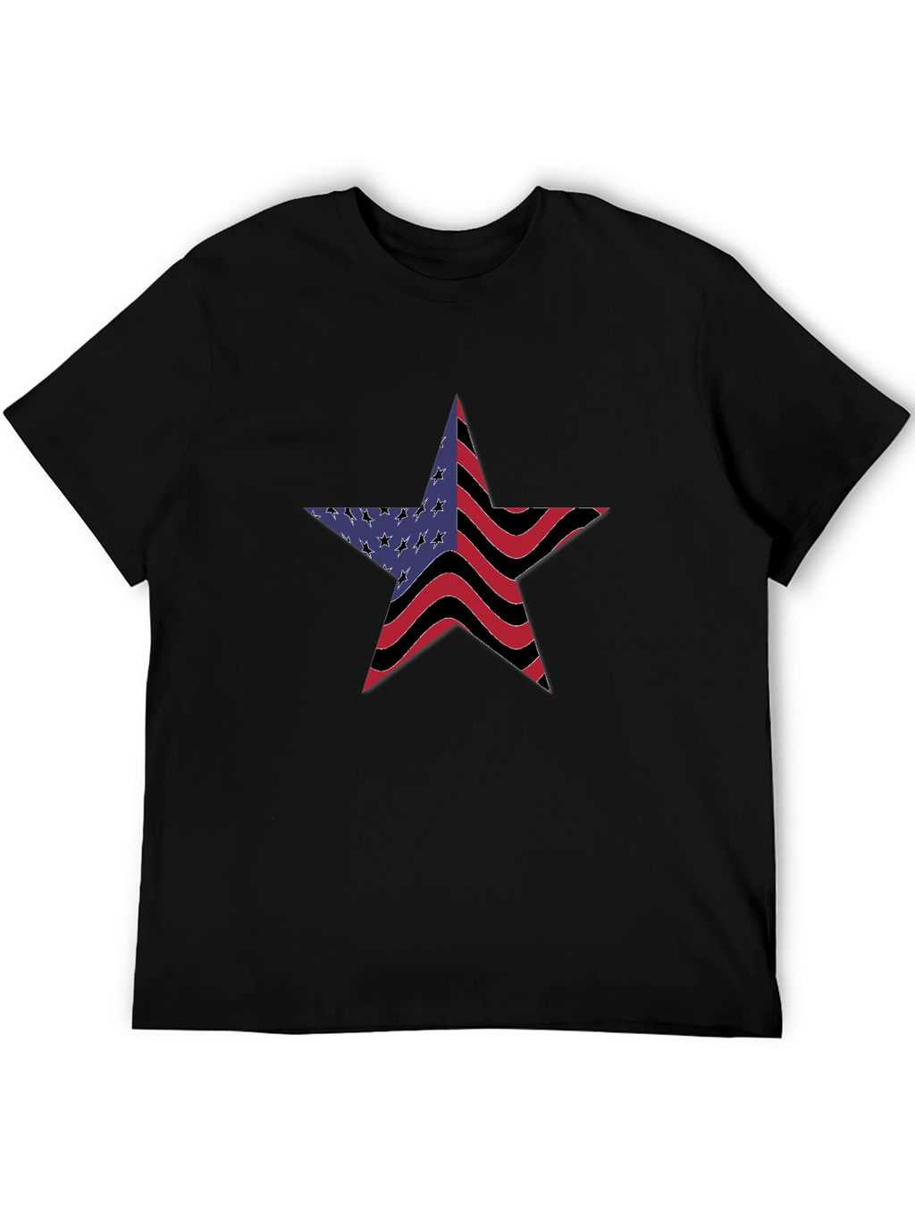 American Flag Star Graphic T-Shirt