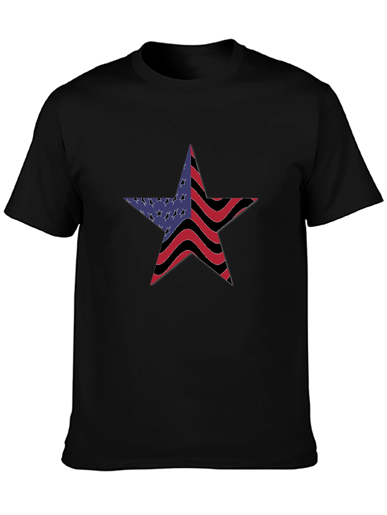 American Flag Star Graphic T-Shirt