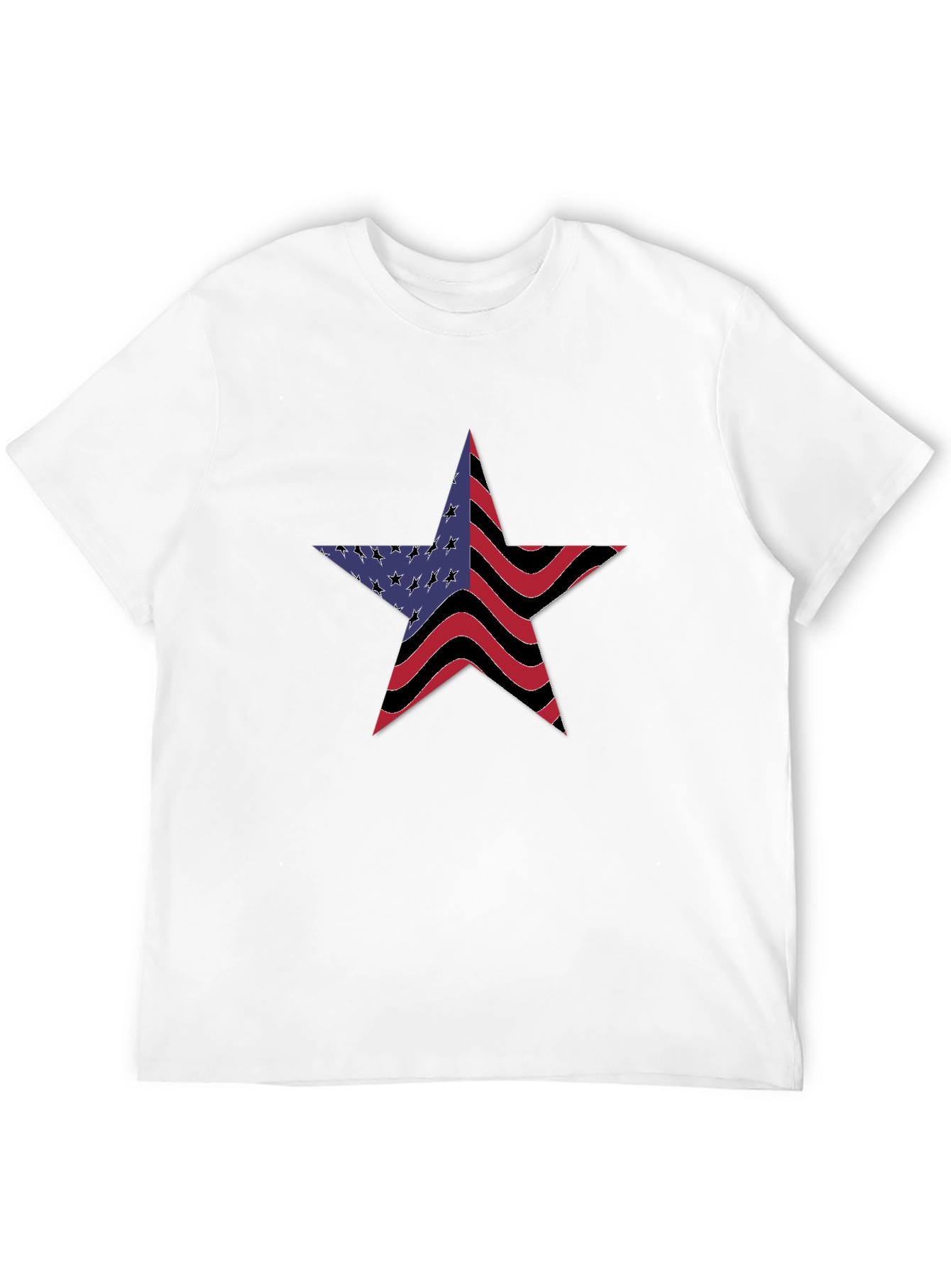 American Flag Star Graphic T-Shirt