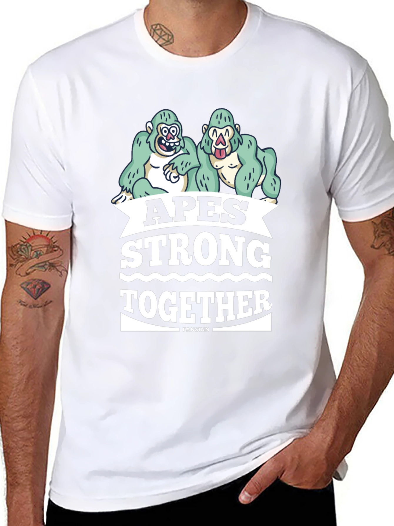 Apes Strong Together Graphic Tee - Black