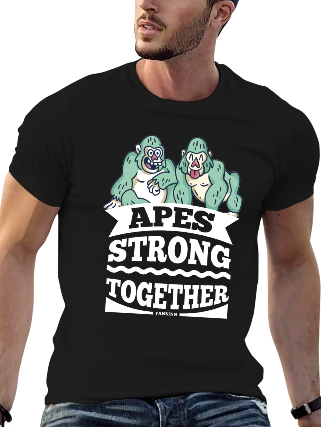 Apes Strong Together Graphic Tee - Black