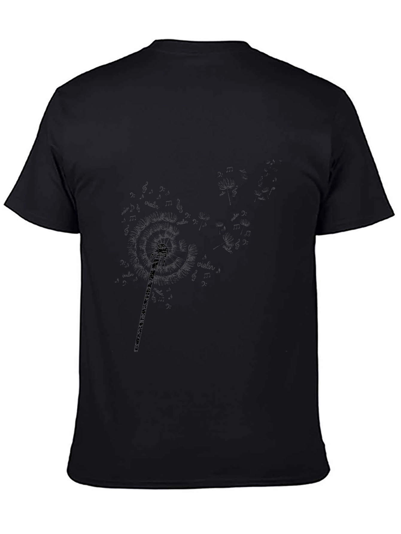 Violin Music Black Graphic Tee