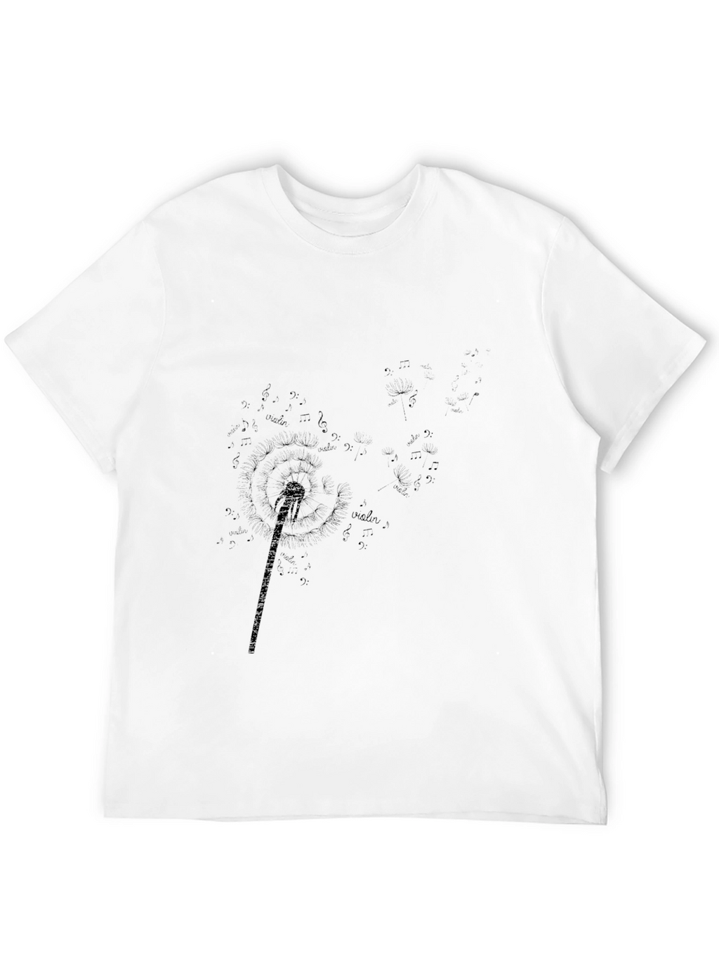 Violin Music Black Graphic Tee