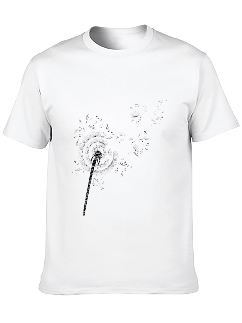 Violin Music Black Graphic Tee
