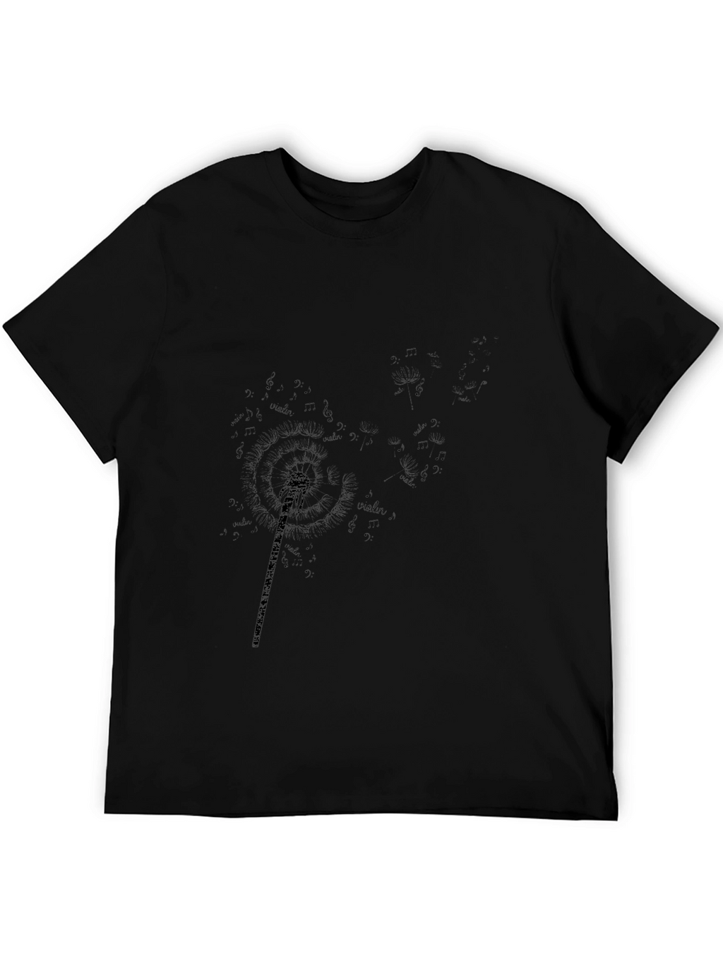 Violin Music Black Graphic Tee