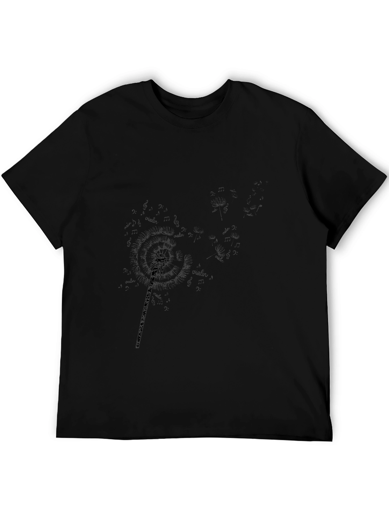 Violin Music Black Graphic Tee