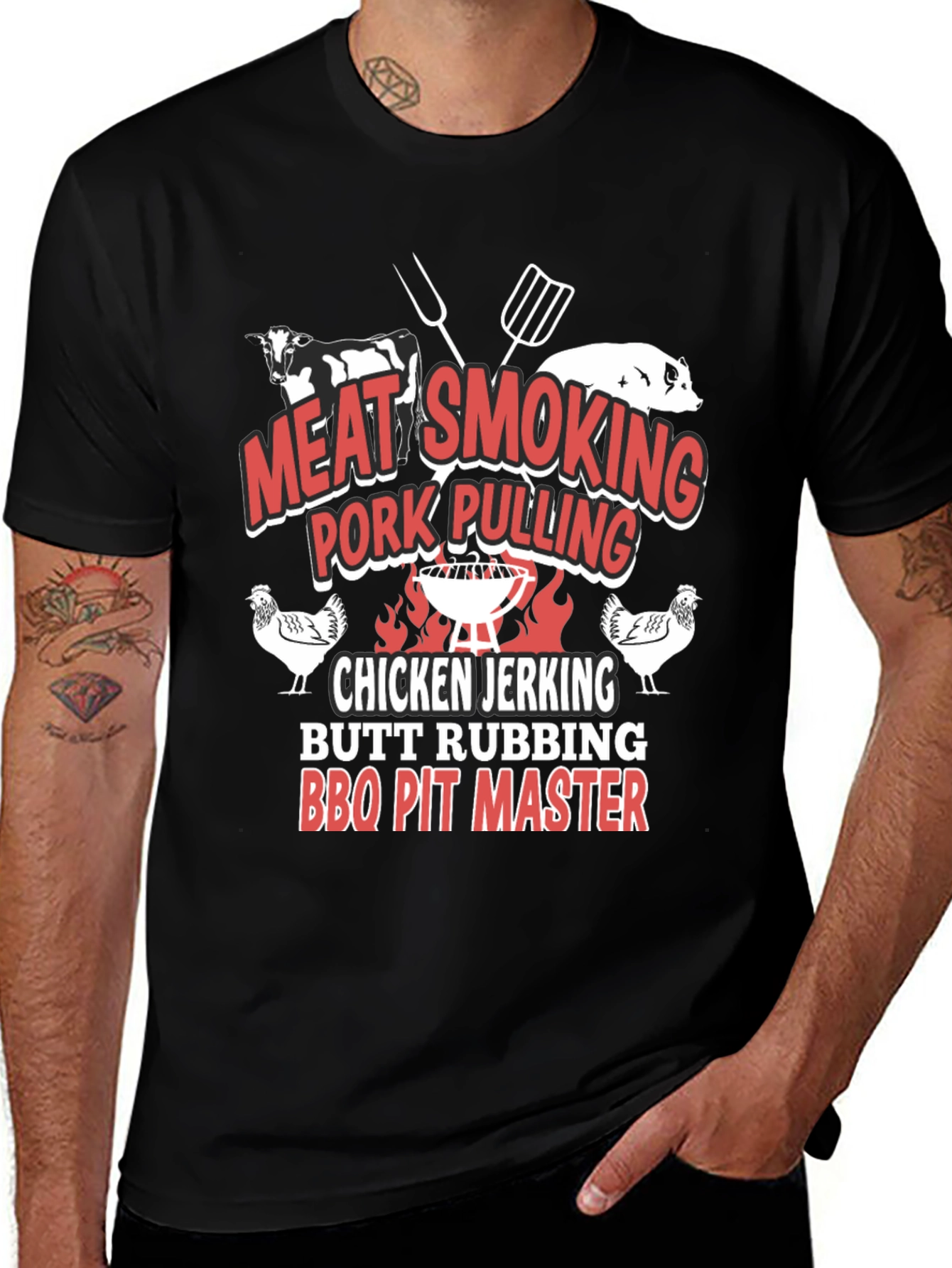 BBQ Pit Master T-Shirt - Meat Smoking Pork Pulling