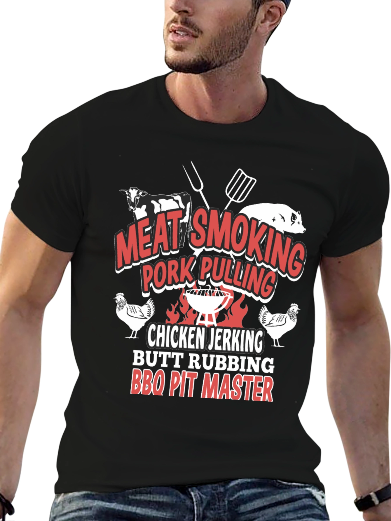 BBQ Pit Master T-Shirt - Meat Smoking Pork Pulling