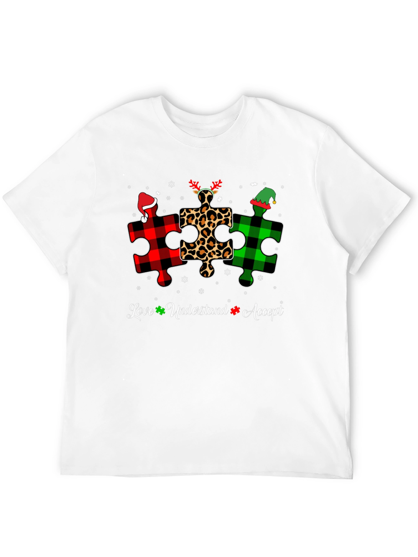 Autism Awareness Christmas Puzzle T-Shirt