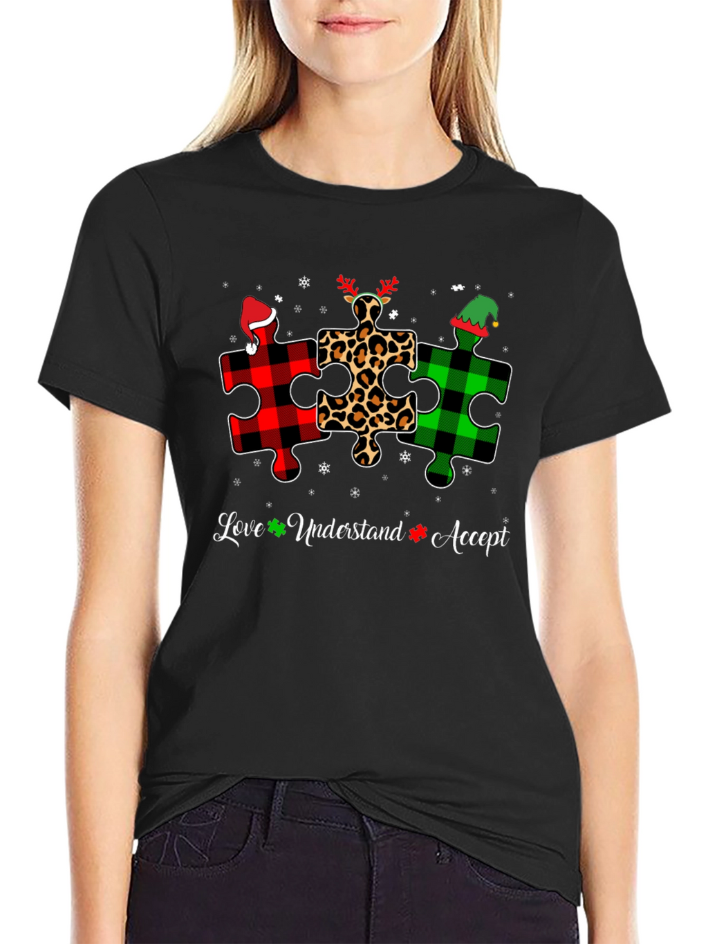 Autism Awareness Christmas Puzzle T-Shirt