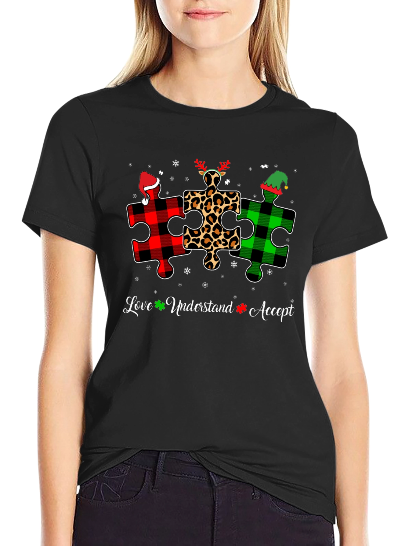 Autism Awareness Christmas Puzzle T-Shirt