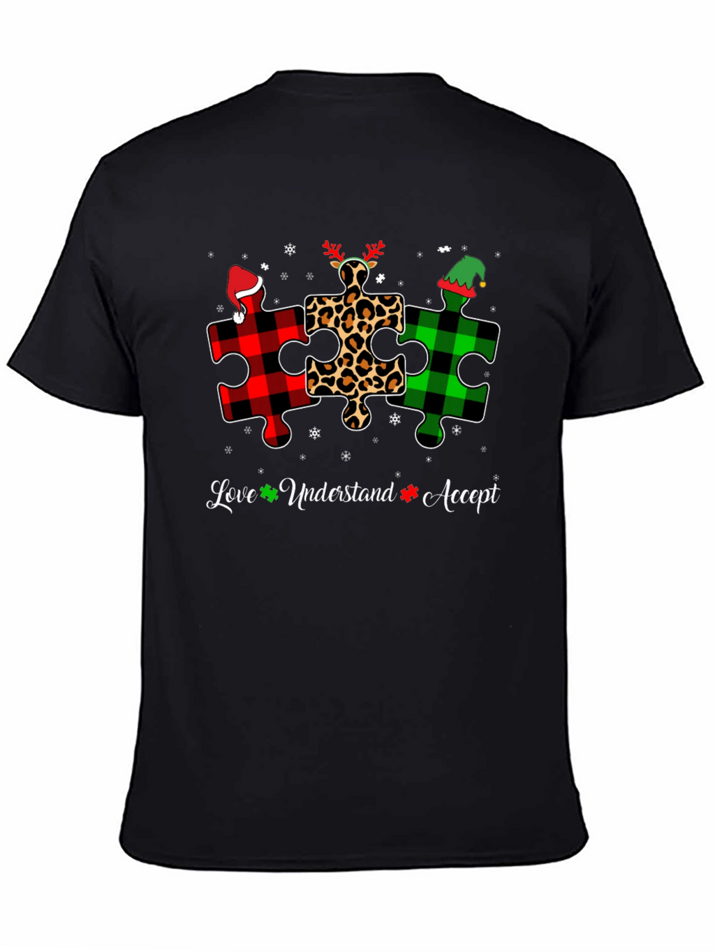 Autism Awareness Christmas Puzzle T-Shirt