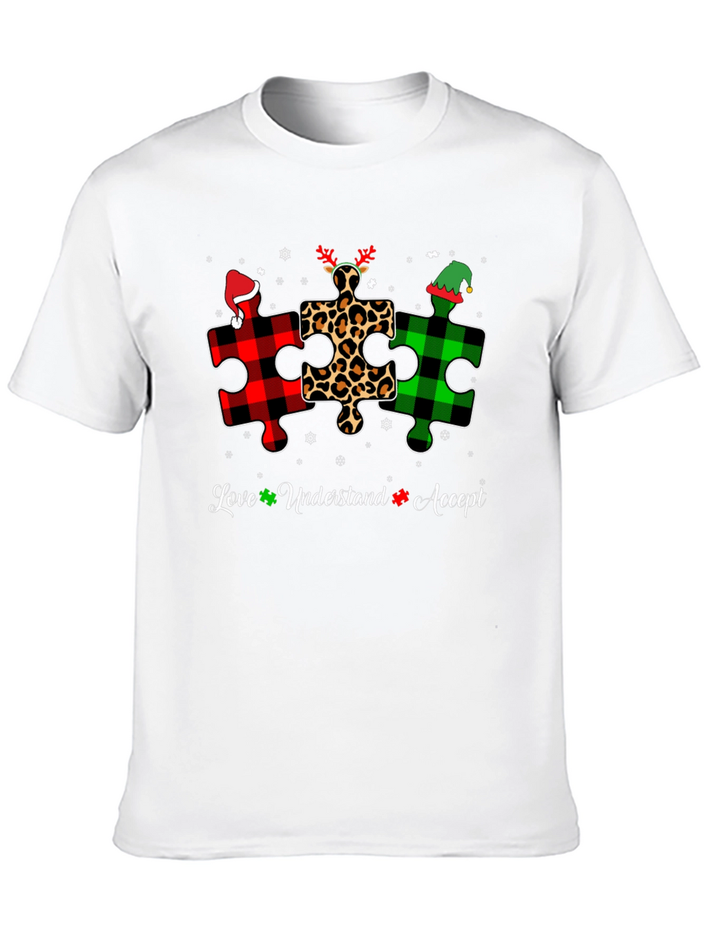 Autism Awareness Christmas Puzzle T-Shirt