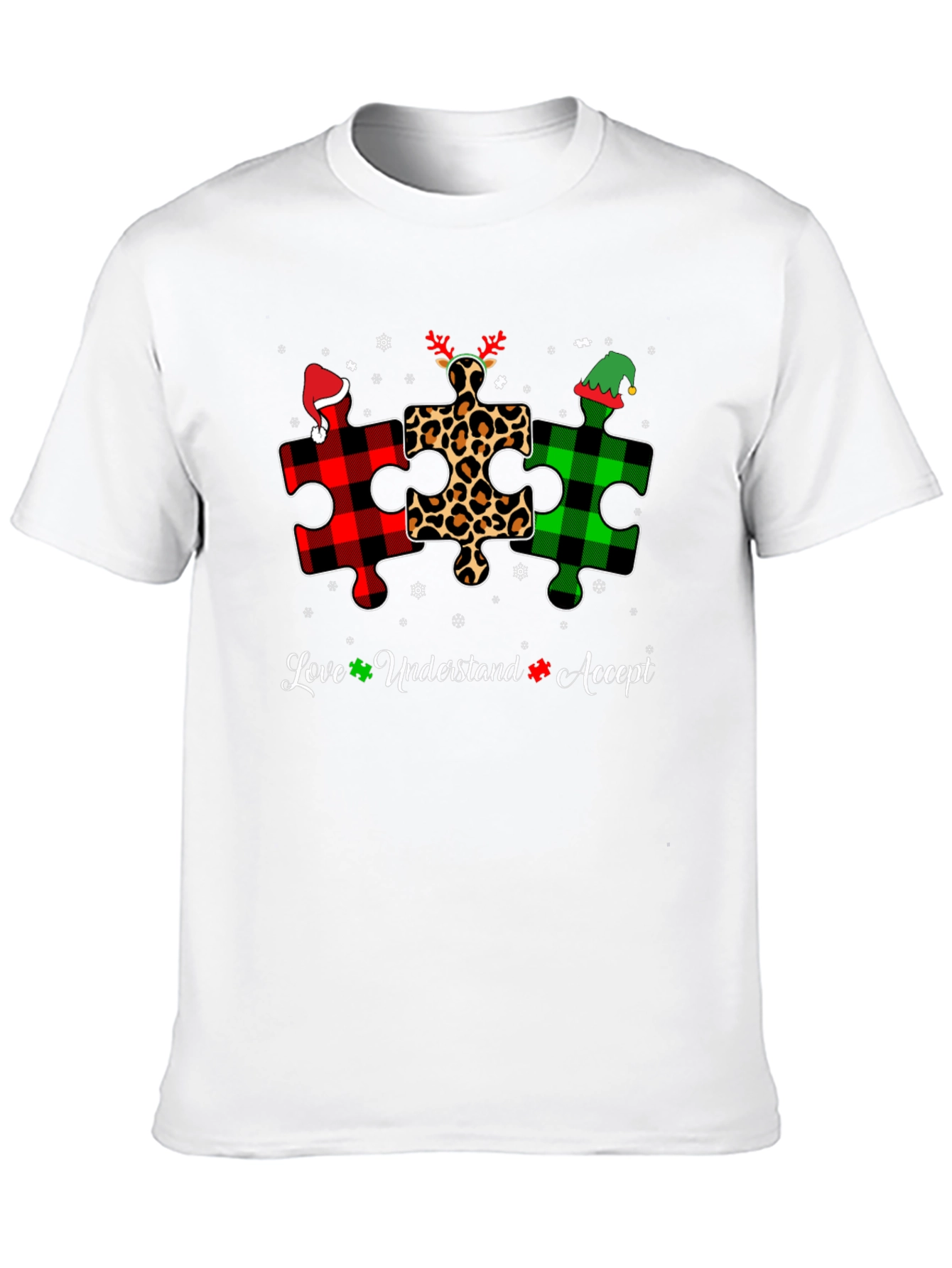 Autism Awareness Christmas Puzzle T-Shirt