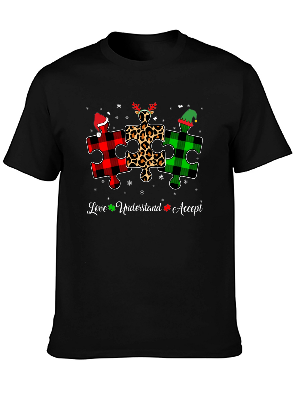 Autism Awareness Christmas Puzzle T-Shirt