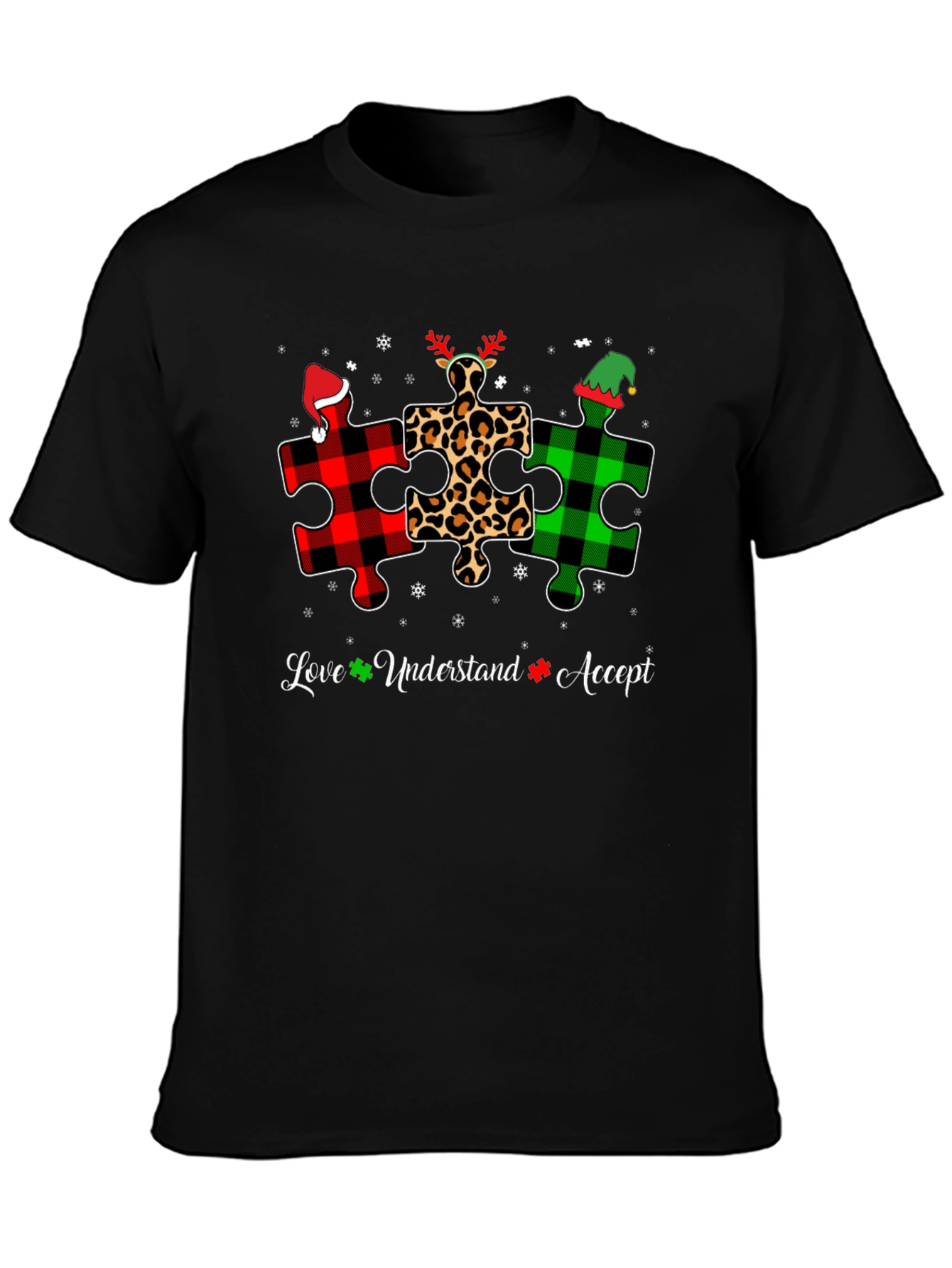 Autism Awareness Christmas Puzzle T-Shirt