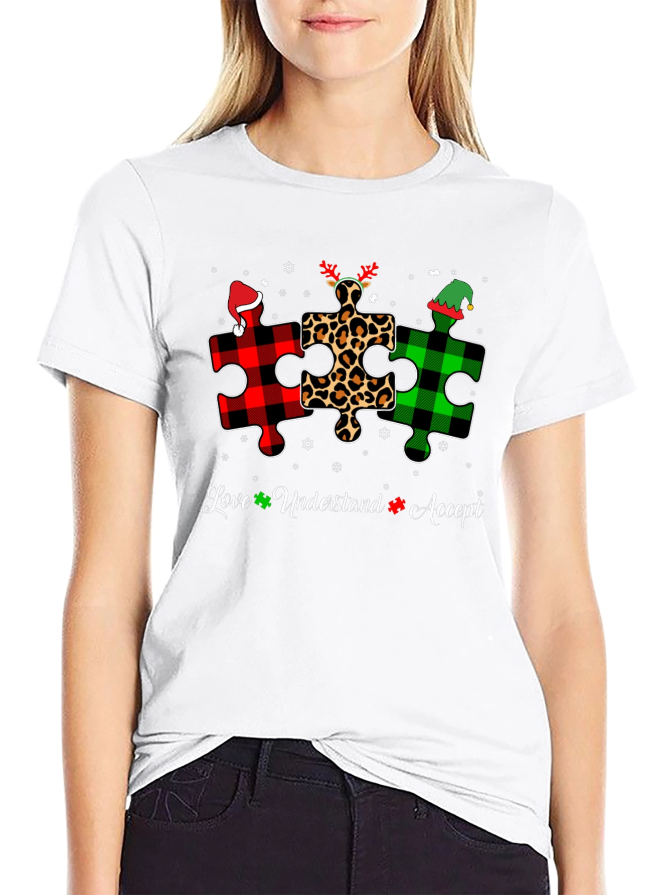Autism Awareness Christmas Puzzle T-Shirt