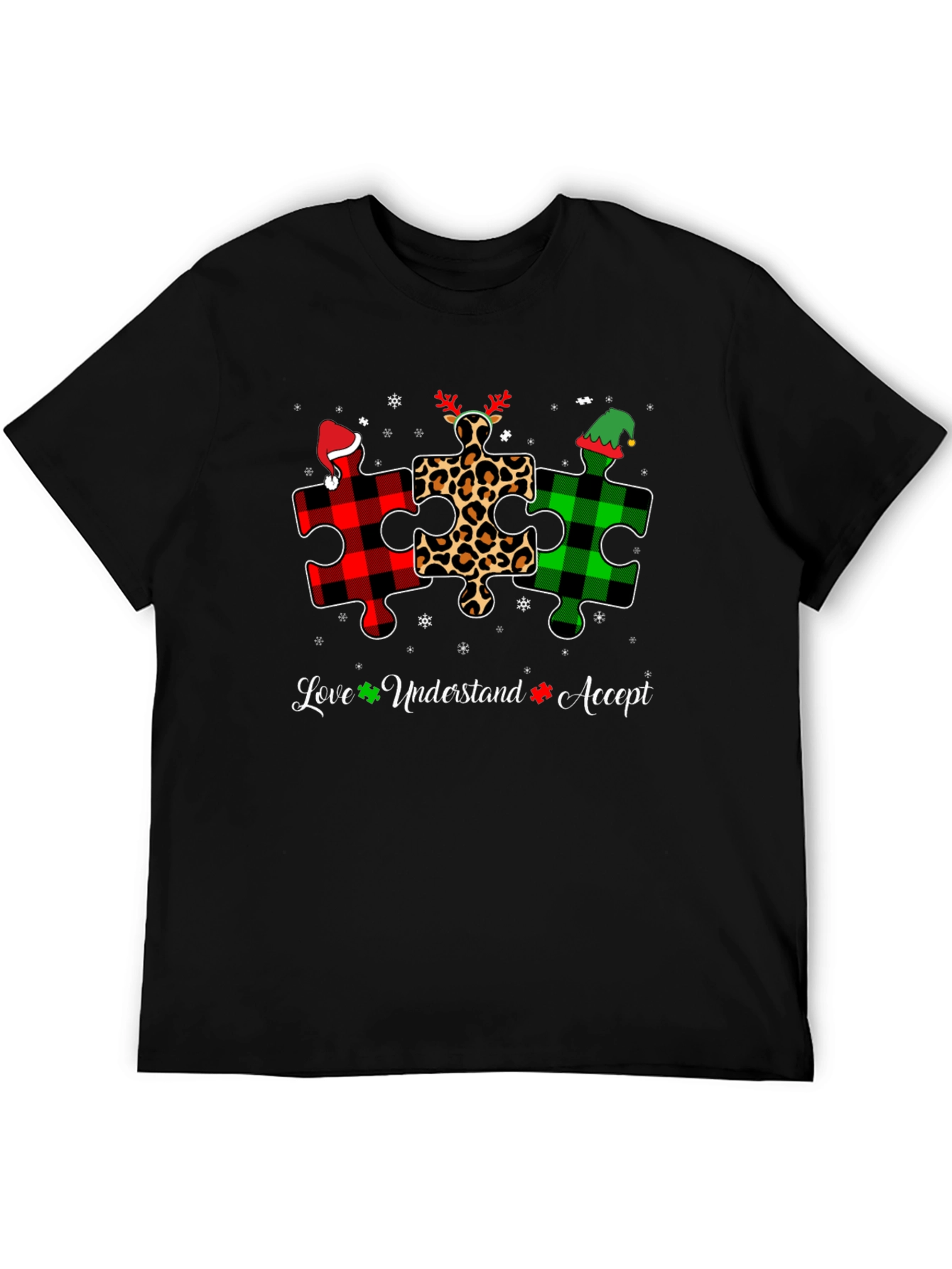 Autism Awareness Christmas Puzzle T-Shirt