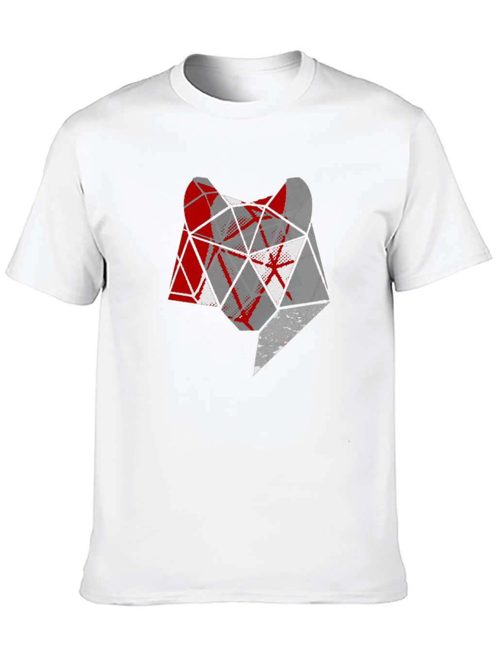 Geometric Wolf Head Graphic Tee