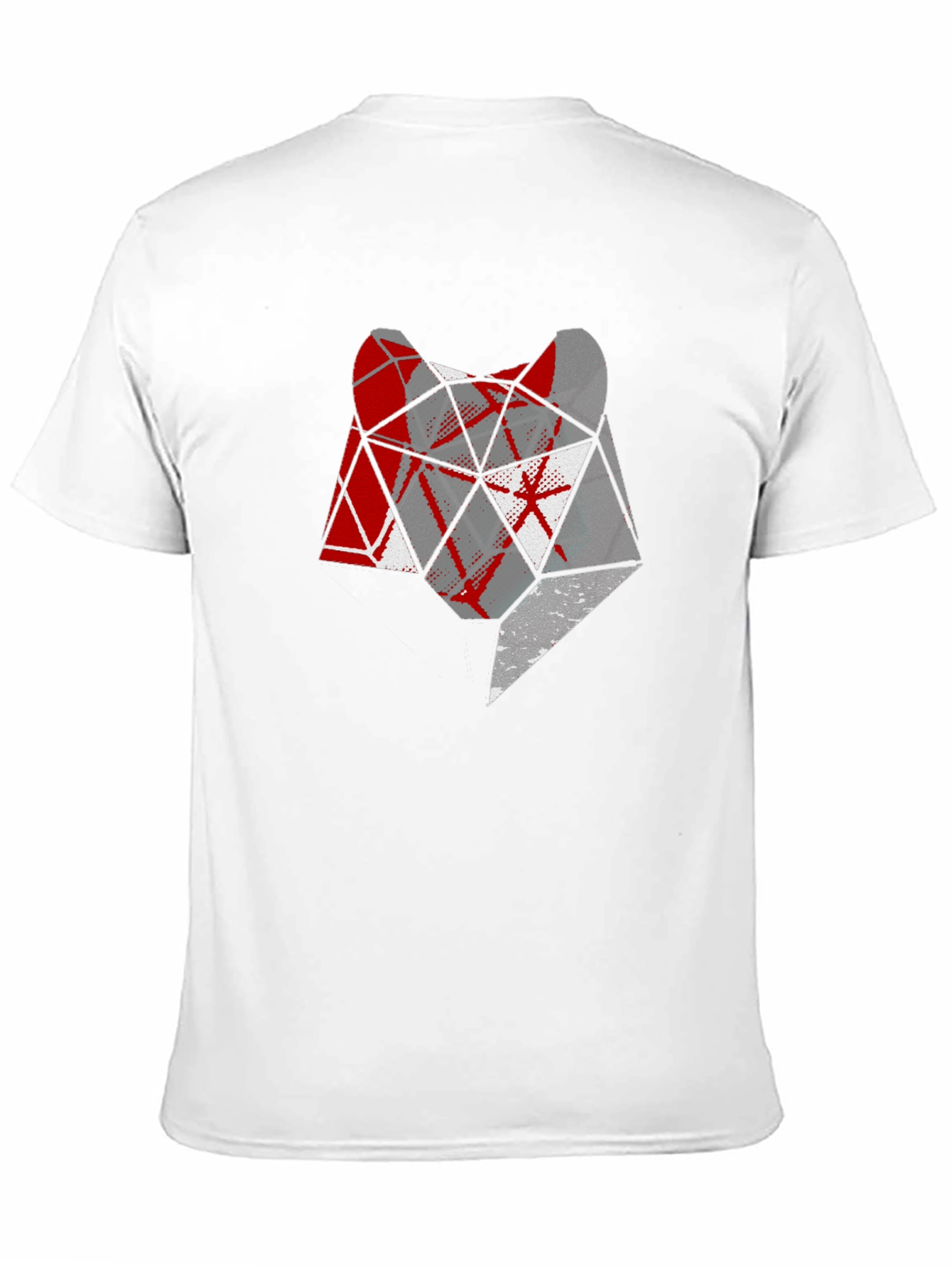 Geometric Wolf Head Graphic Tee