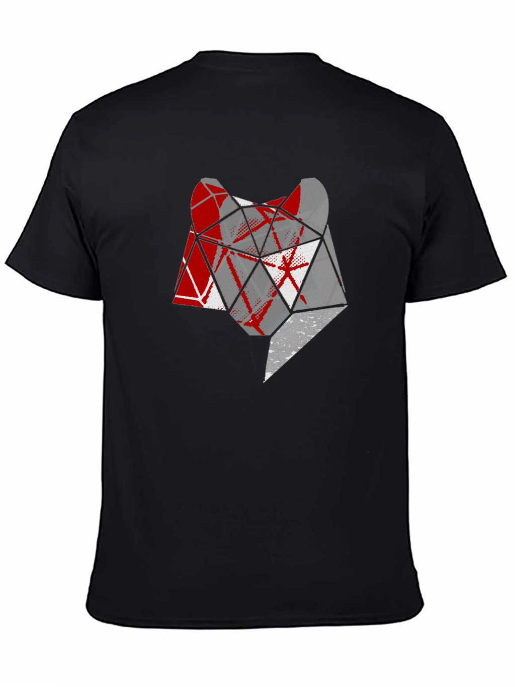 Geometric Wolf Head Graphic Tee