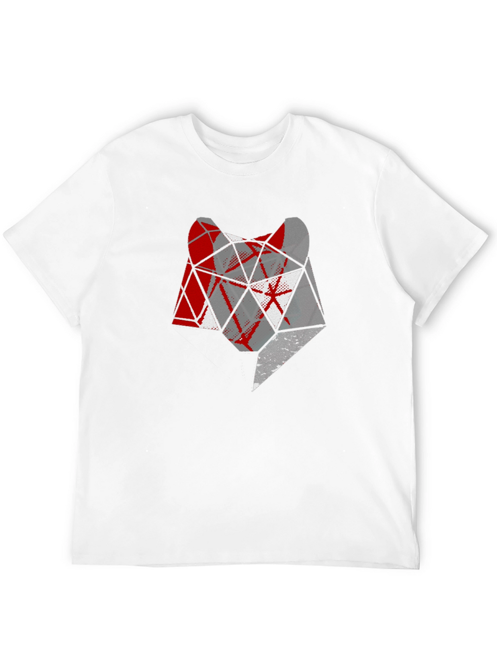 Geometric Wolf Head Graphic Tee