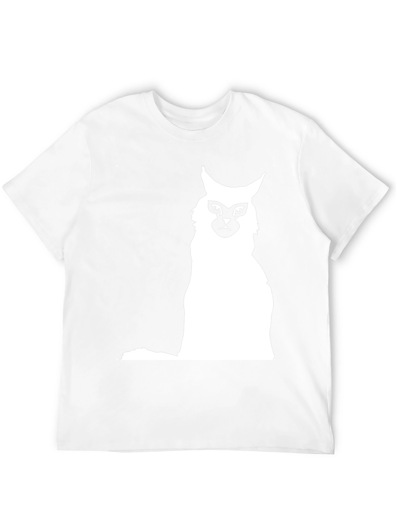 Cat Silhouette Graphic Black T-Shirt