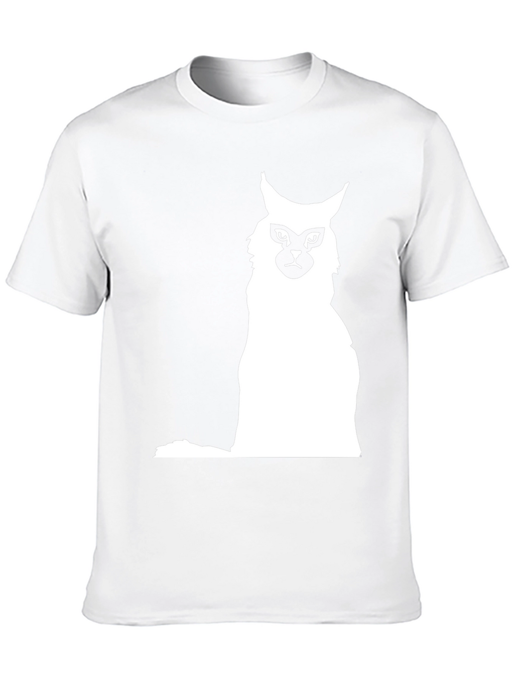 Cat Silhouette Graphic Black T-Shirt