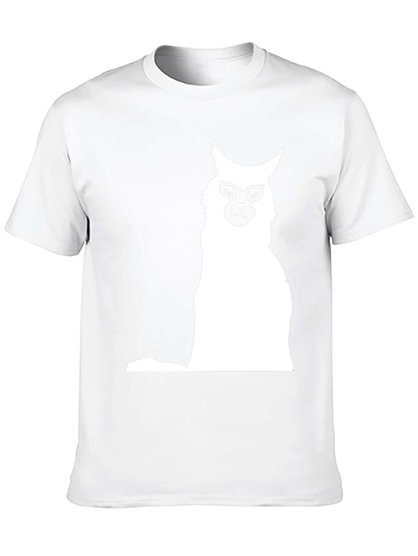 Cat Silhouette Graphic Black T-Shirt