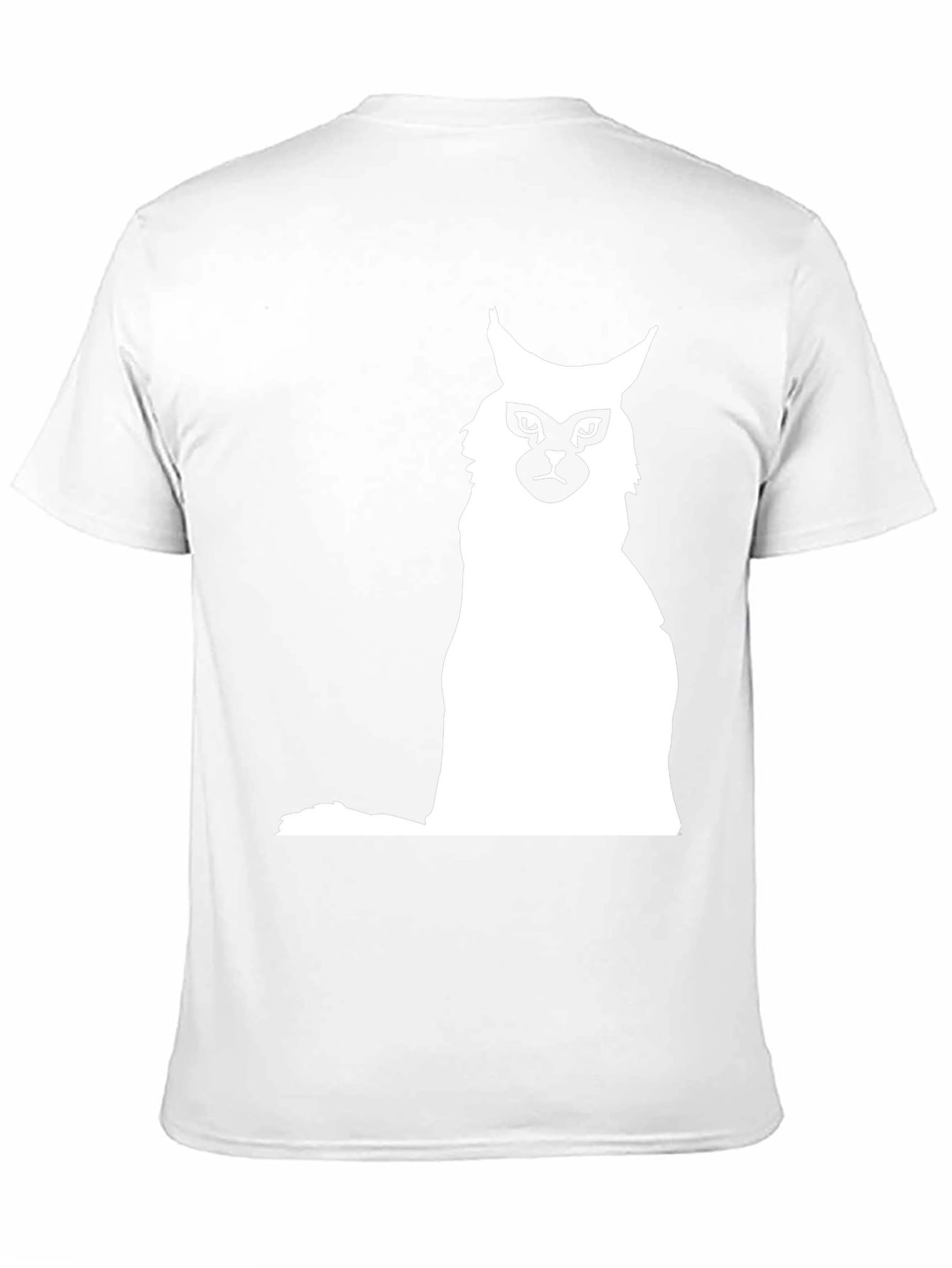 Cat Silhouette Graphic Black T-Shirt