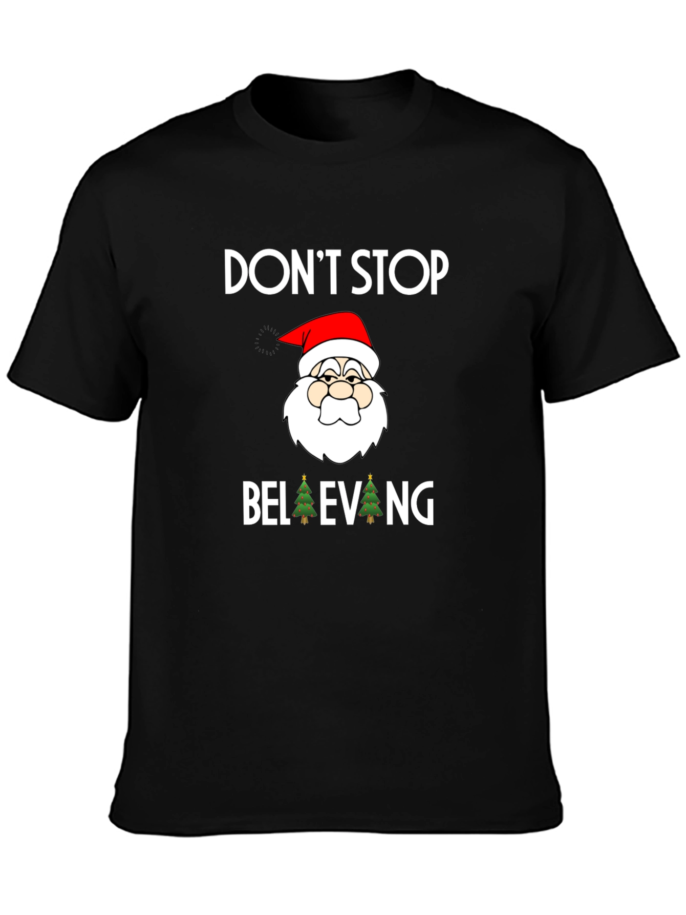Dont Stop Believing Santa Graphic Tee