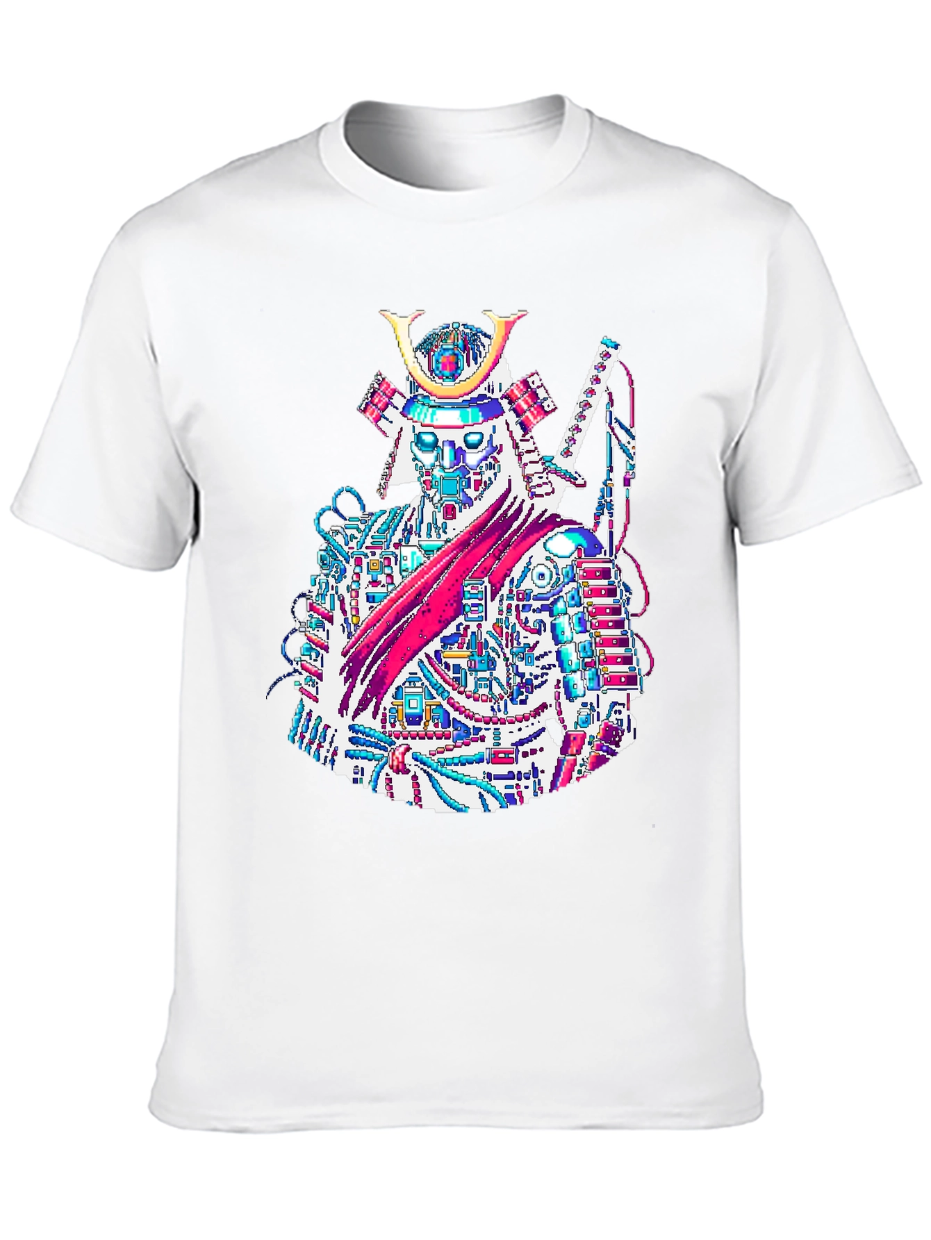 Cyber Samurai T-Shirt - Futuristic Warrior Design
