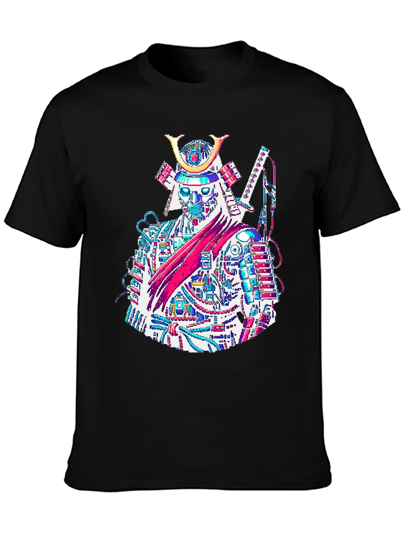 Cyber Samurai T-Shirt - Futuristic Warrior Design