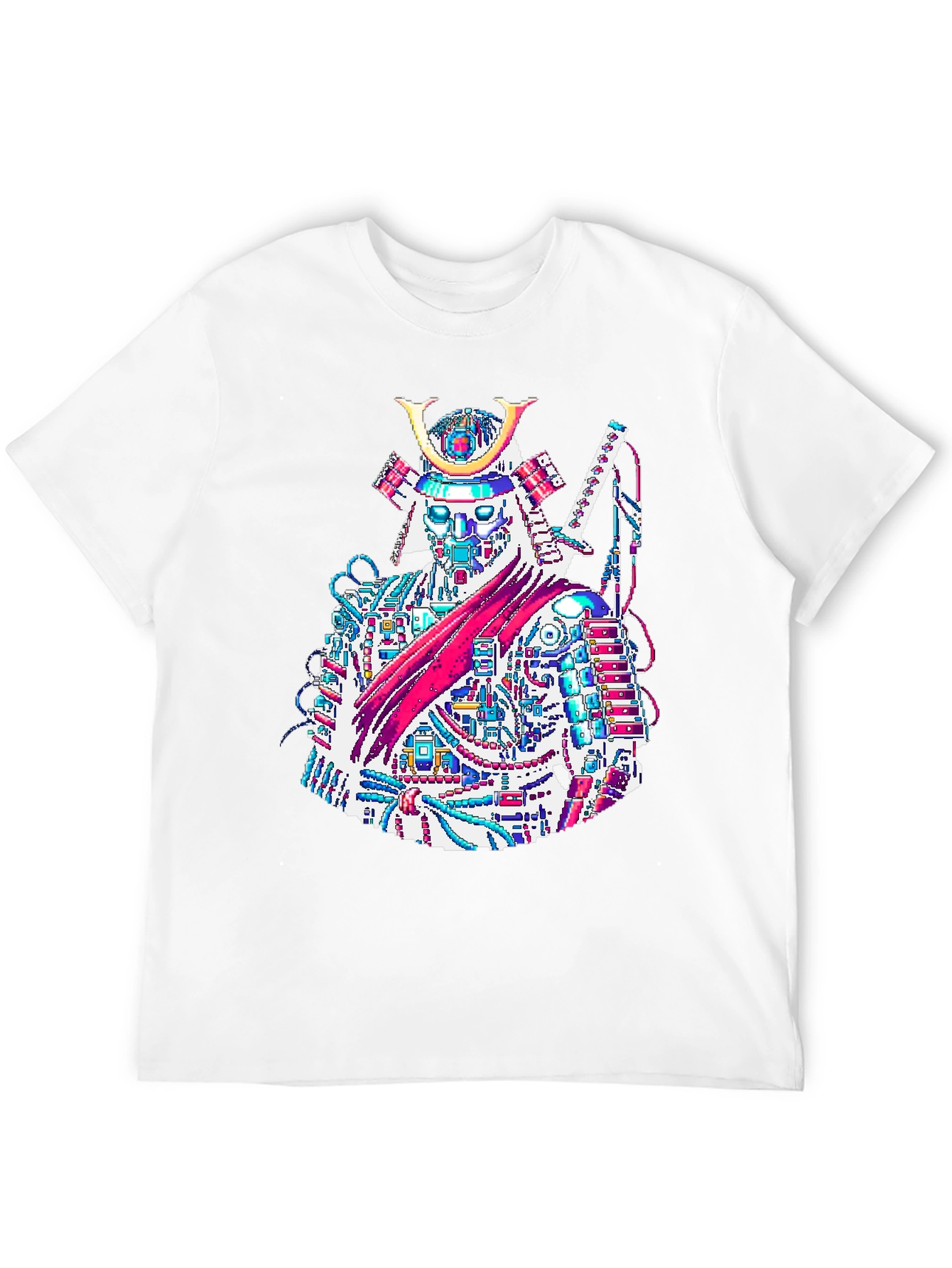 Cyber Samurai T-Shirt - Futuristic Warrior Design