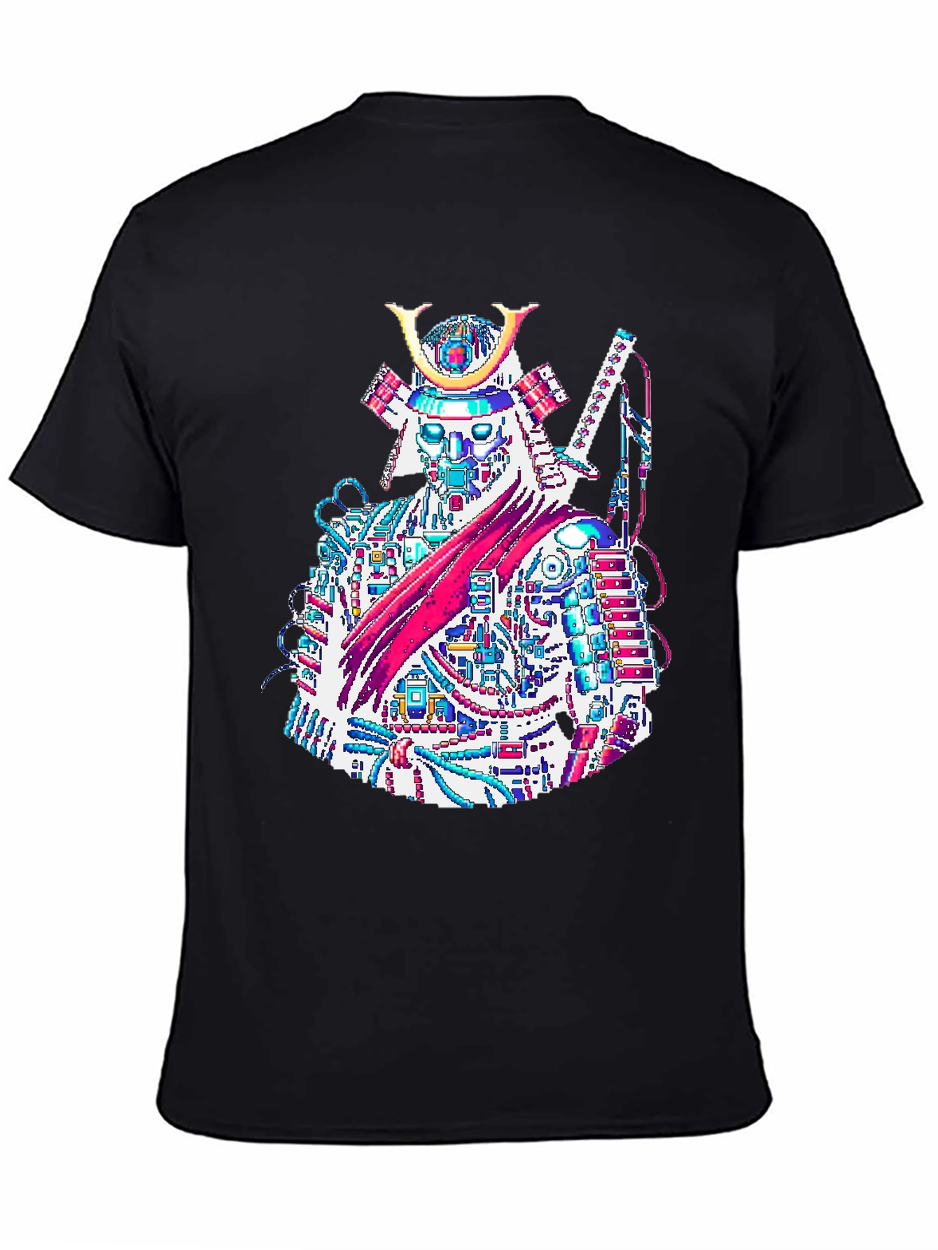 Cyber Samurai T-Shirt - Futuristic Warrior Design