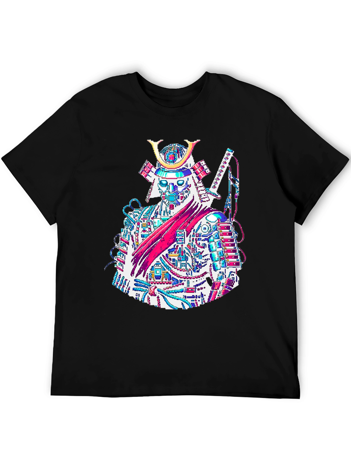 Cyber Samurai T-Shirt - Futuristic Warrior Design