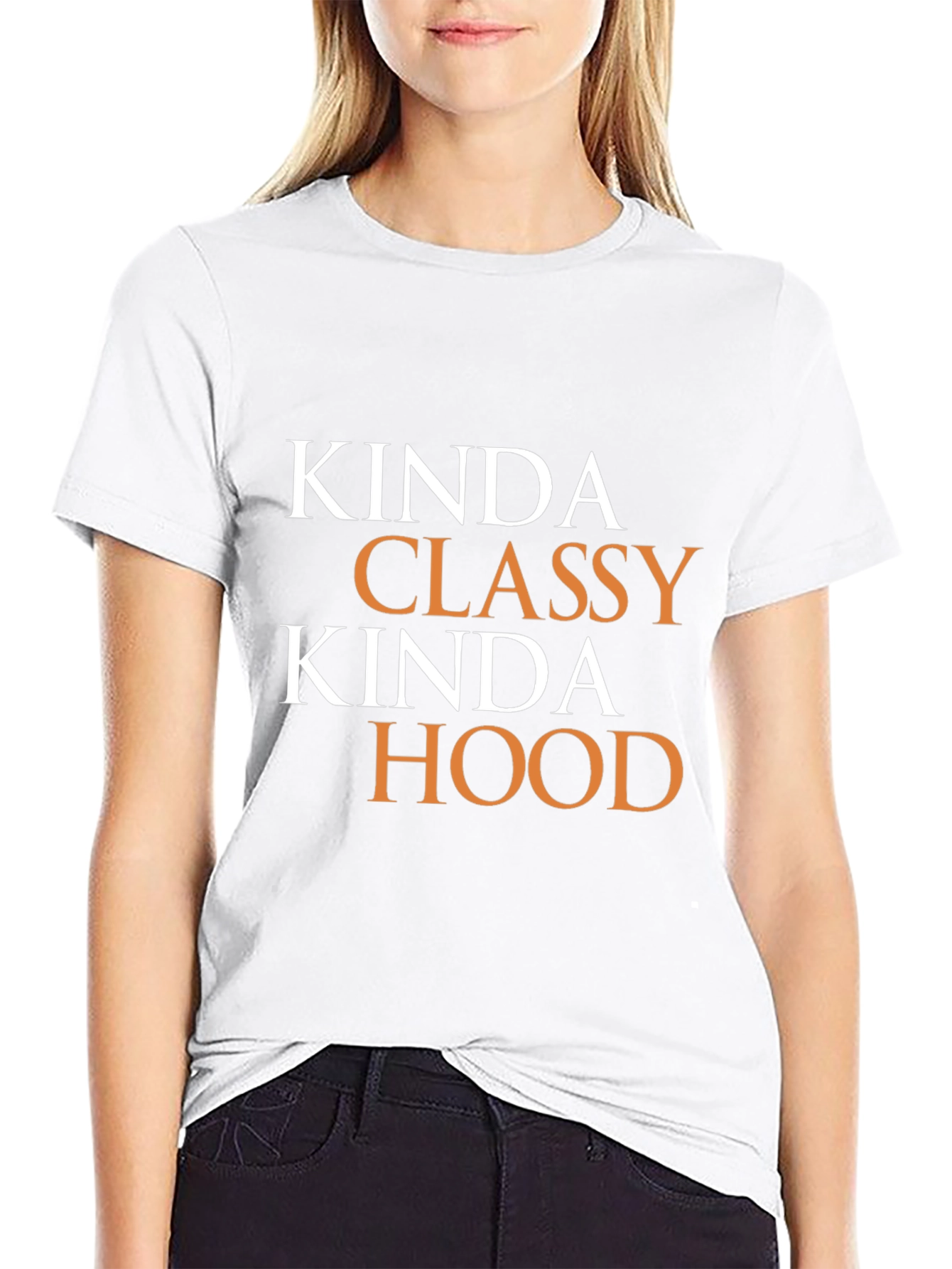Kinda Classy Kinda Hood Graphic Tee - Black